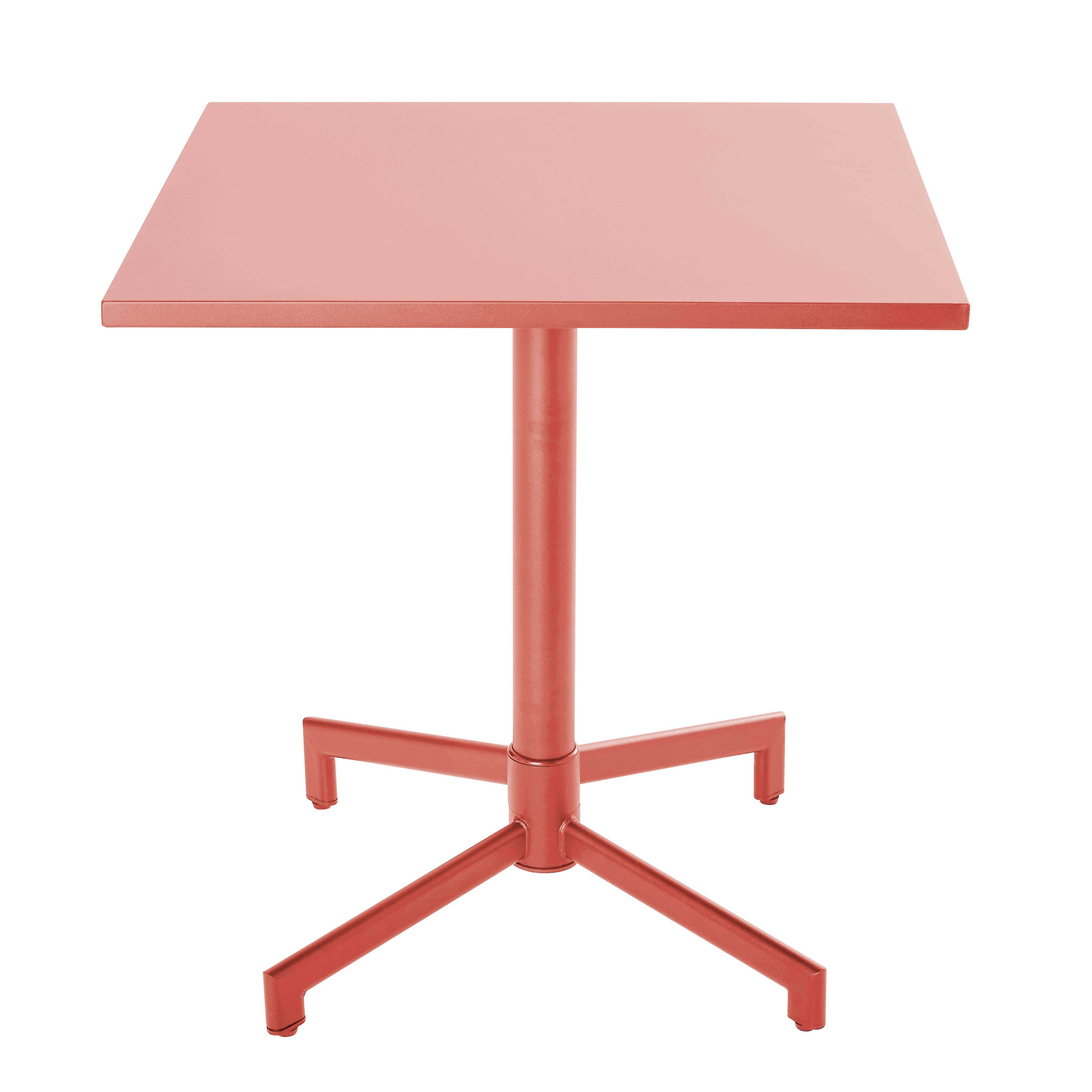 Oviala - Table de jardin carrée bistrot avec plateau rabattable 70 cm argile Palavas - Oviala - Image 4