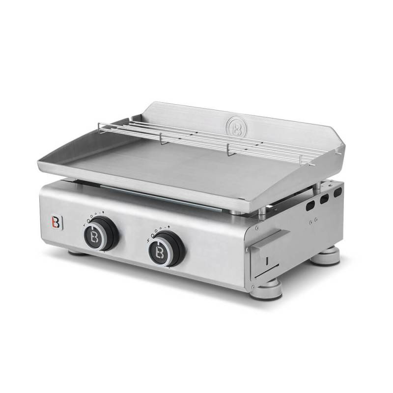 Brasero - Plancha gaz inox 2 feux – BRASERO BY FAVEX – 5,3 kW – plaque inox 5 mm – 52 x 34 cm – 6 à 8 convives