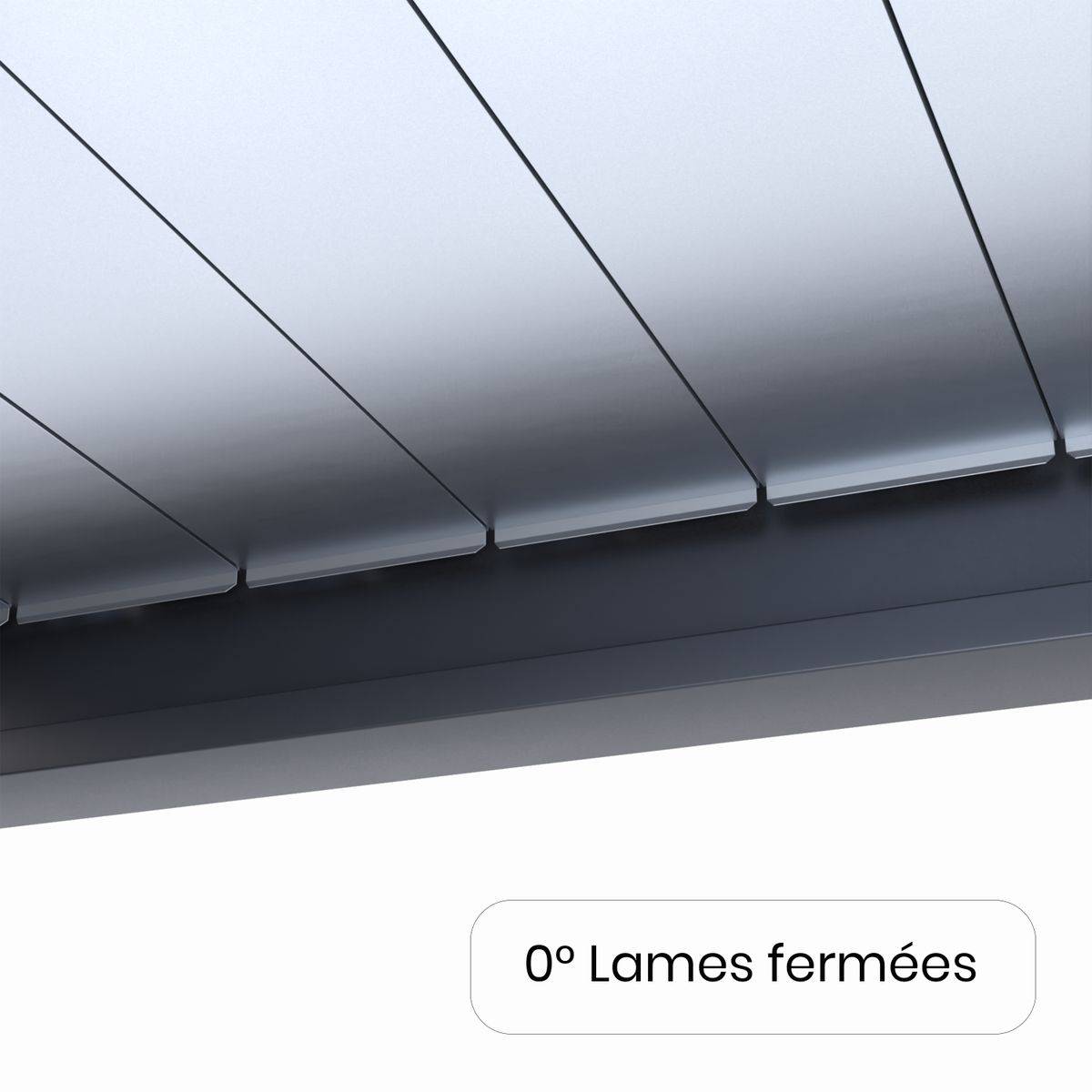 Direct Abris - Pergola Bioclimatique Aluminium Autoportee 32m² - 4x8  Anthracite - Certifié Resistant UV - Lames Inclinables - ECLIPSE 32 - Image 4