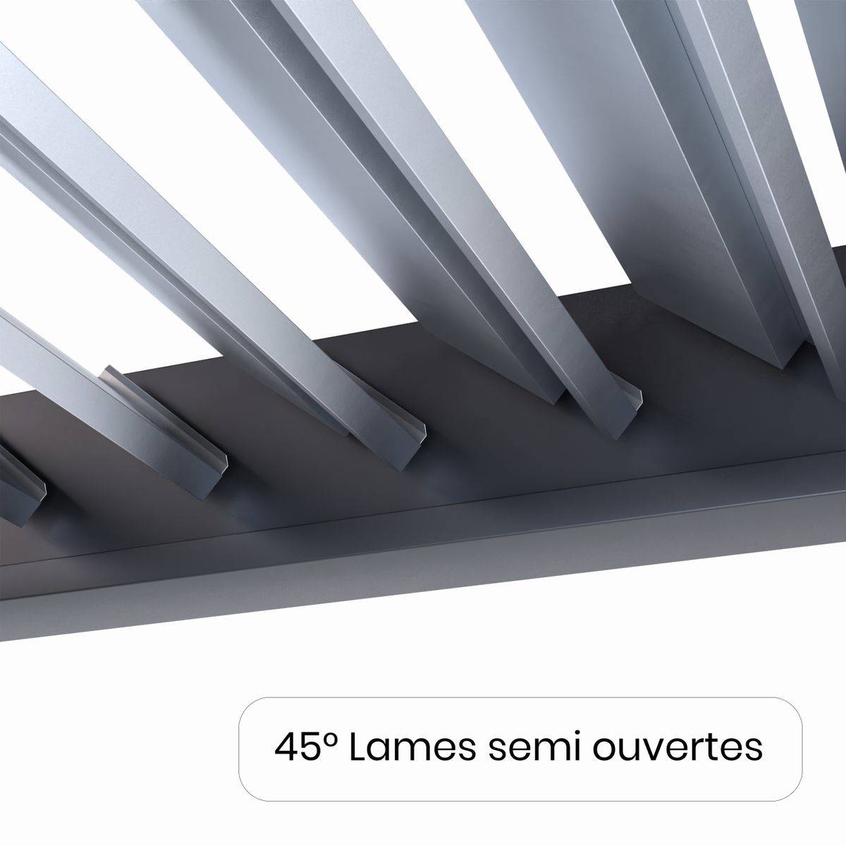 Direct Abris - Pergola Bioclimatique Aluminium Autoportee 32m² - 4x8 Anthracite - Certifié Resistant UV - Lames Inclinables - ECLIPSE 32 - Image 5