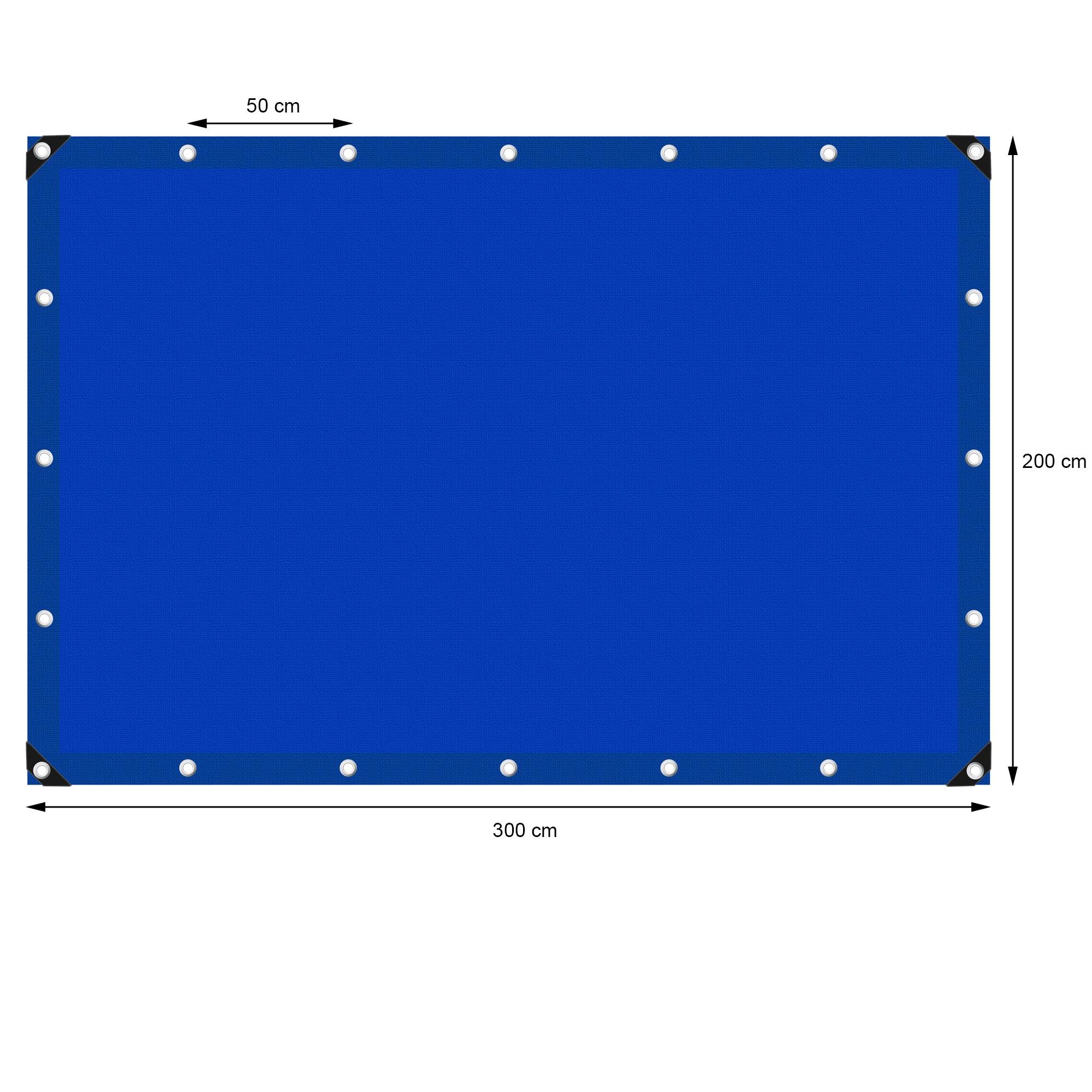 Ecd-Germany - Bâche de Protection Imperméable à l'Eau avec Oeillets - 2x3 m 6m² 260 g/m² - Polyéthylène PE Bleu- Résistant à la Moisissure - Imagen 5