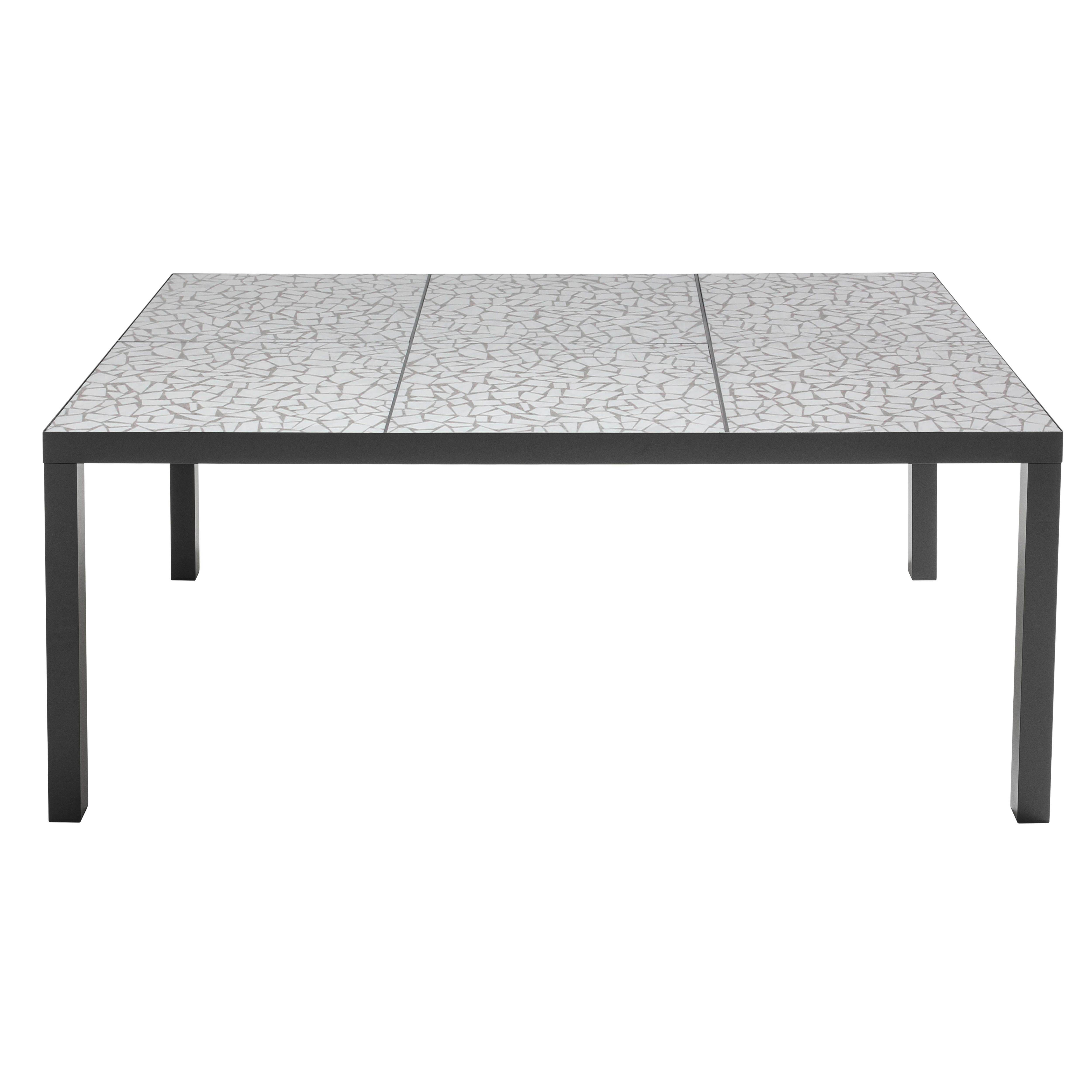 Oviala - Table de jardin en céramique effet mozaic 10 places 182 cm Tivoli - Oviala - Imagen 2