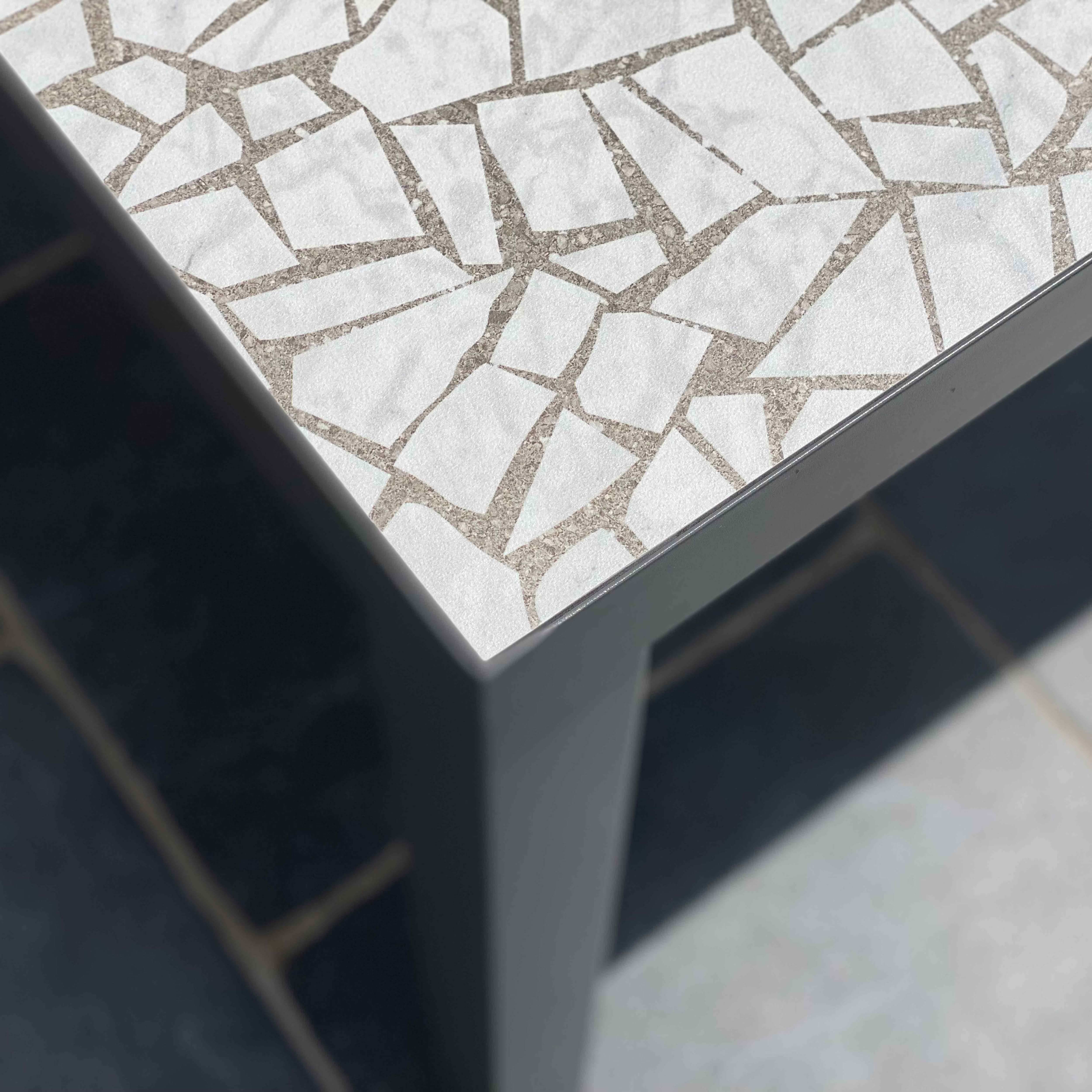 Oviala - Table de jardin en céramique effet mozaic 10 places 182 cm Tivoli - Oviala - Imagen 5