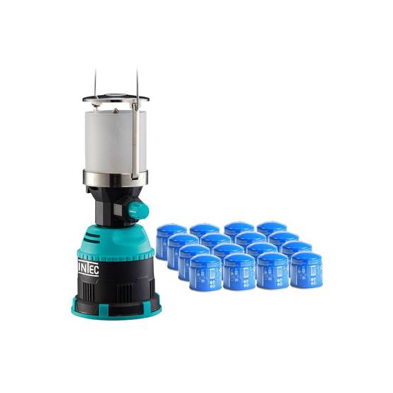 Lampe à gaz 450W Piezo Coque ABS + 16 cartouches de gaz 190gr Butane INTEC - Imagen 1