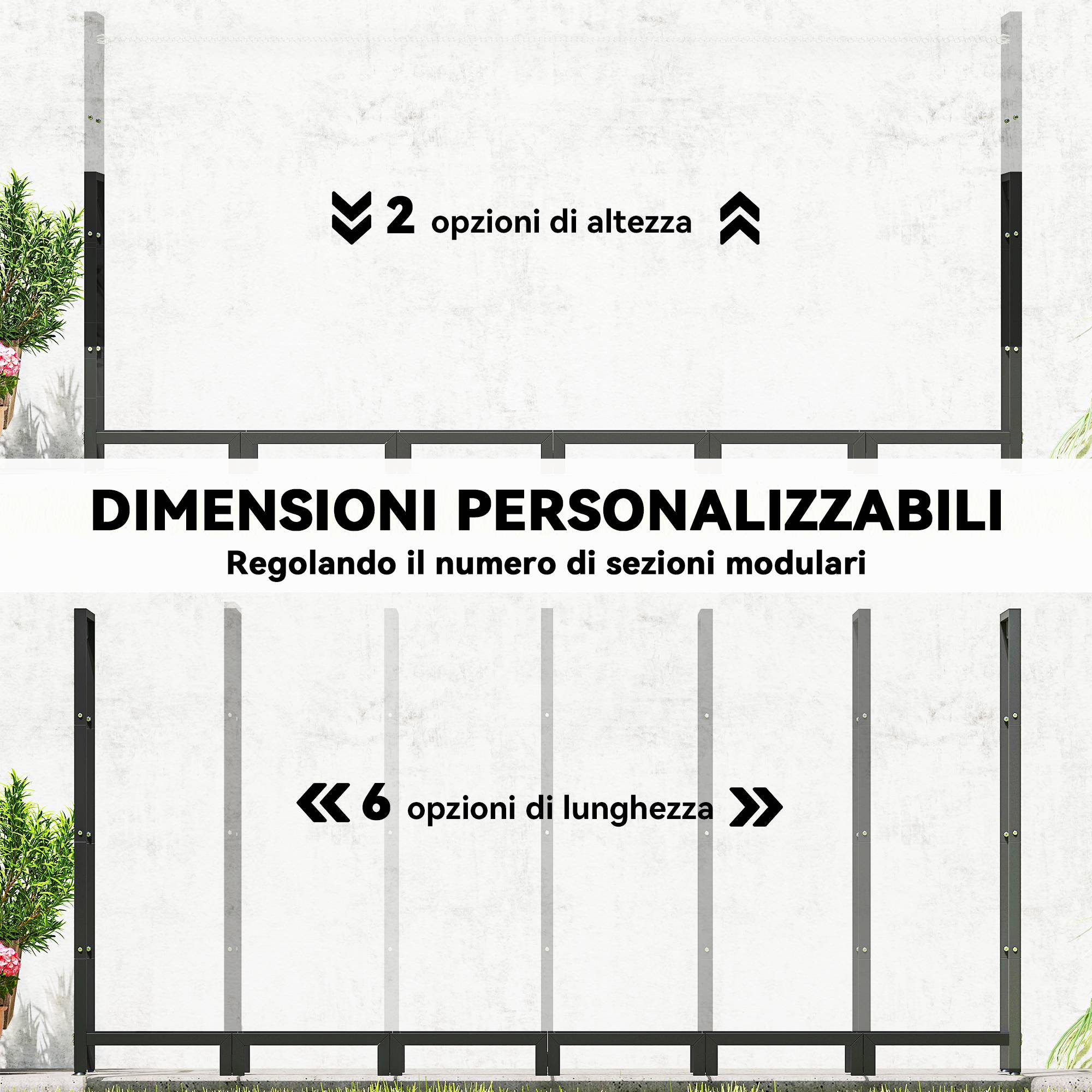 Abri à bûches extérieur en métal avec bâche imperméable, capacité de 0,8 m³, structure réglable, 235 x 31 x 116 cm, noir - Image 8
