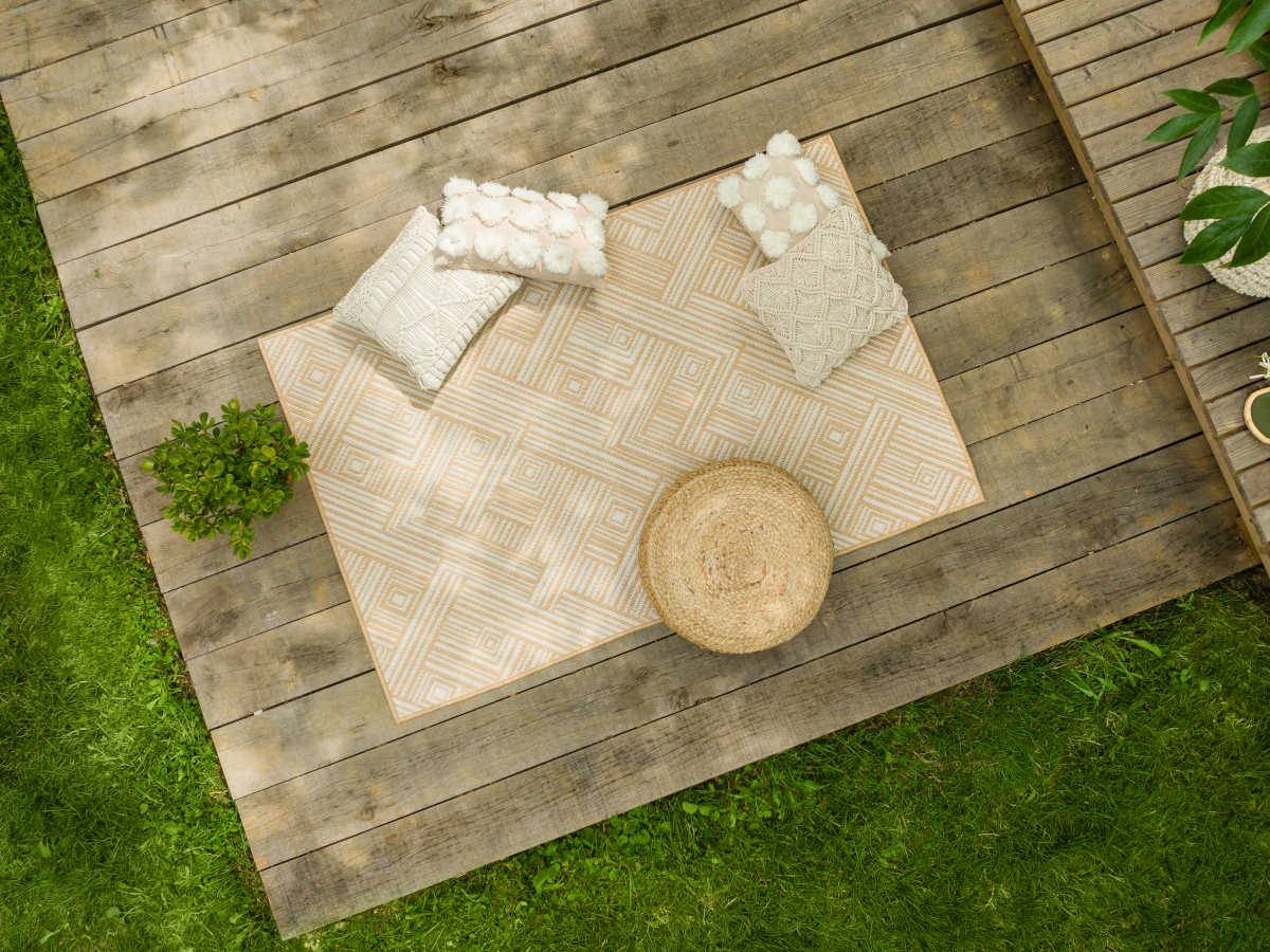 Tapis extérieur rectangulaire Chicago 115 x 180 cm en laine synthétique - Jardiline - Imagen 2