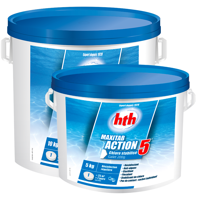 Chlore multifonction hth® MAXITAB Action 5 galets 200g - 5 kg - Imagen 4
