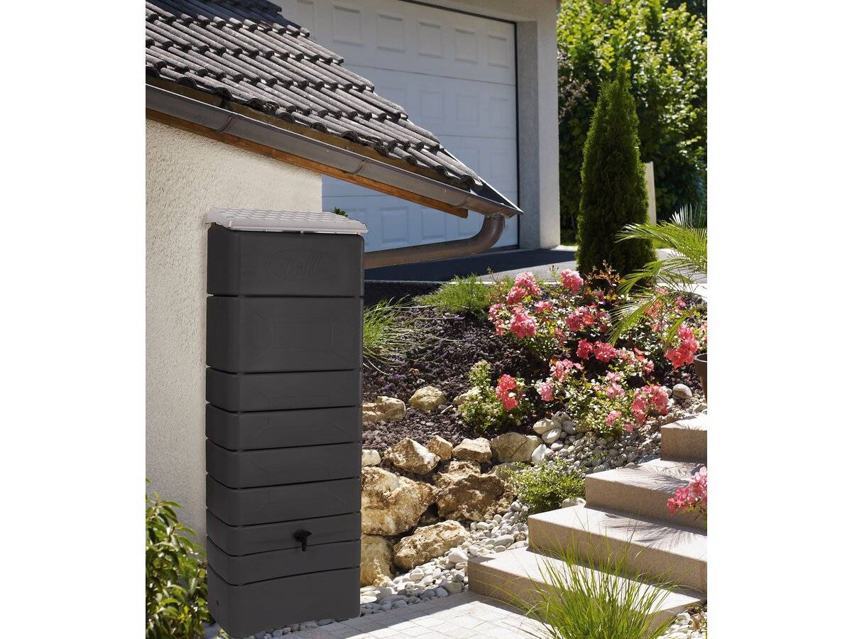 Habitat Et Jardin - Récupérateur D'eau Mural "bekasi" - 300 L - Anthracite -habitat Et Jardin - Image 2