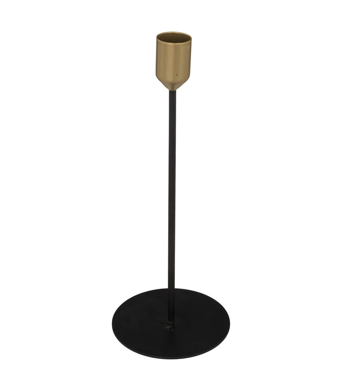 Lot de 2 Bougeoirs Chandeliers en Métal Noir et Doré - Imagen 2
