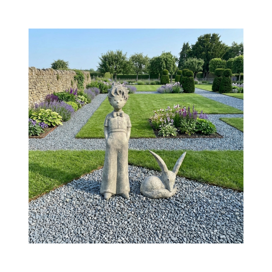 Jardinex - Statue de jardin "Le Renard" du Petit Prince - Gris clair 45 cm - Jardinex - Imagen 5