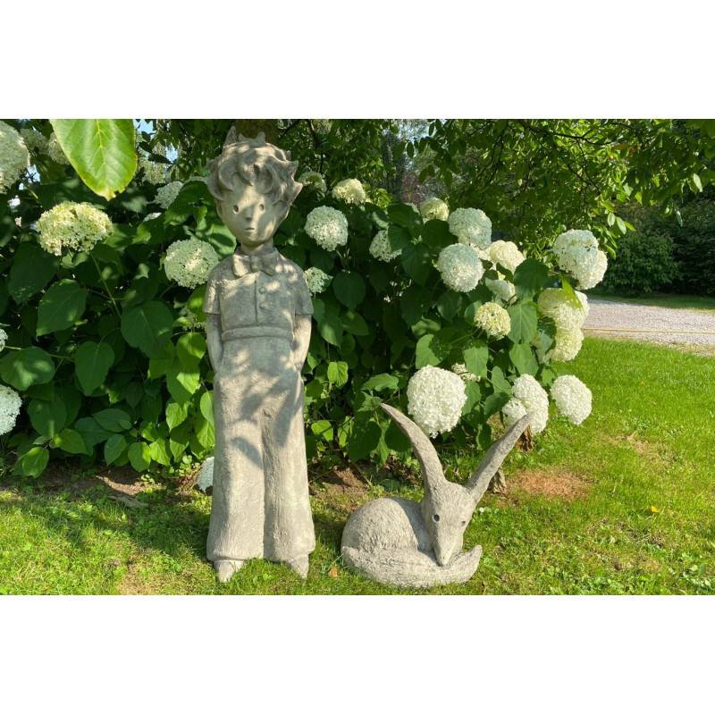 Jardinex - Statue de jardin "Le Renard" du Petit Prince - Gris clair 45 cm - Jardinex - Imagen 4