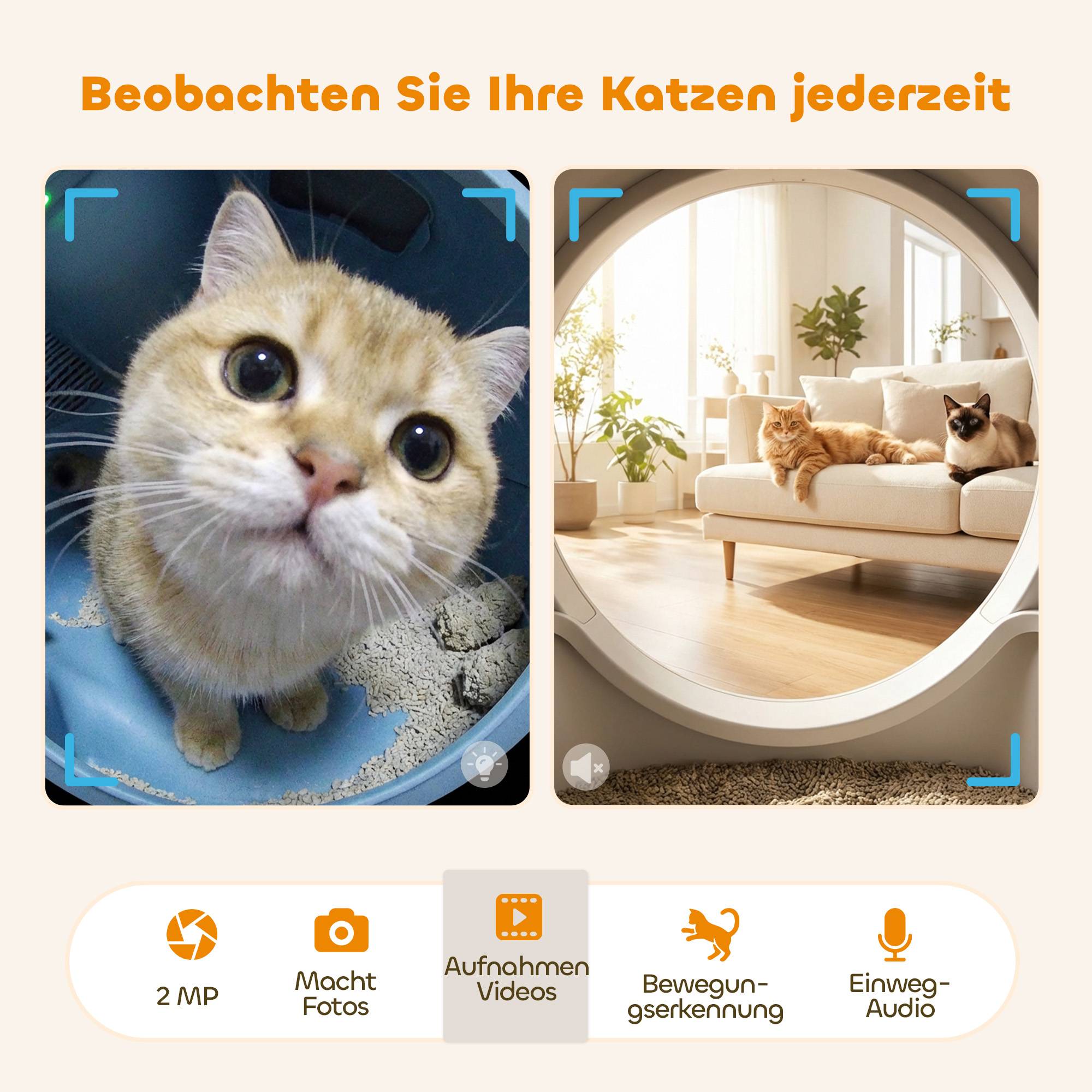 ComfortXL - Litière autonettoyante en ABS 72 L blanche pour chats de 1 à 12 kg avec caméra HD et contrôle par application - Image 9