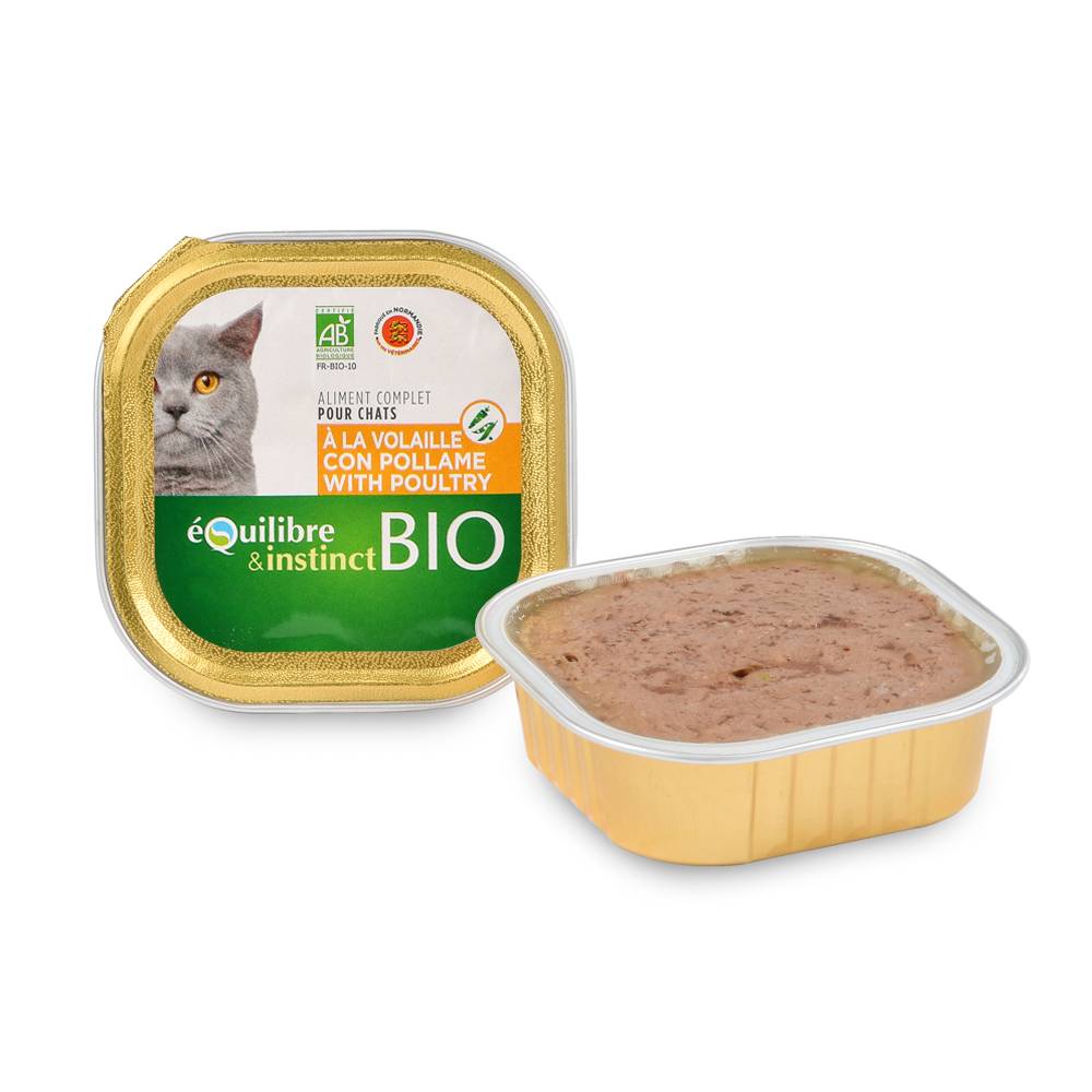 Equilibre & Instinct - Pâtées Bio à la Volaille pour Chat - Imagen 1