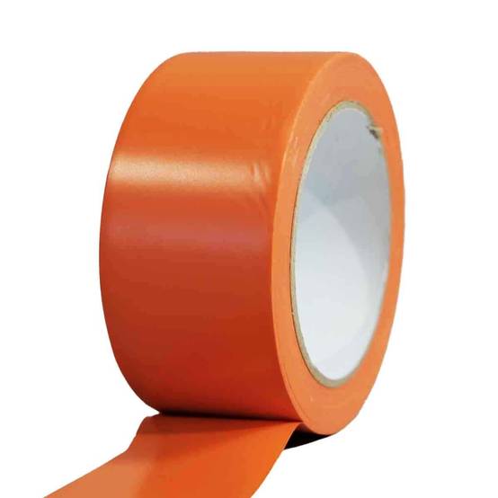 Ruban adhésif PVC orange bâtiment 50 mm x 33 m - 1 rouleau adhésif de chantier orange TECPLAST - Image 1