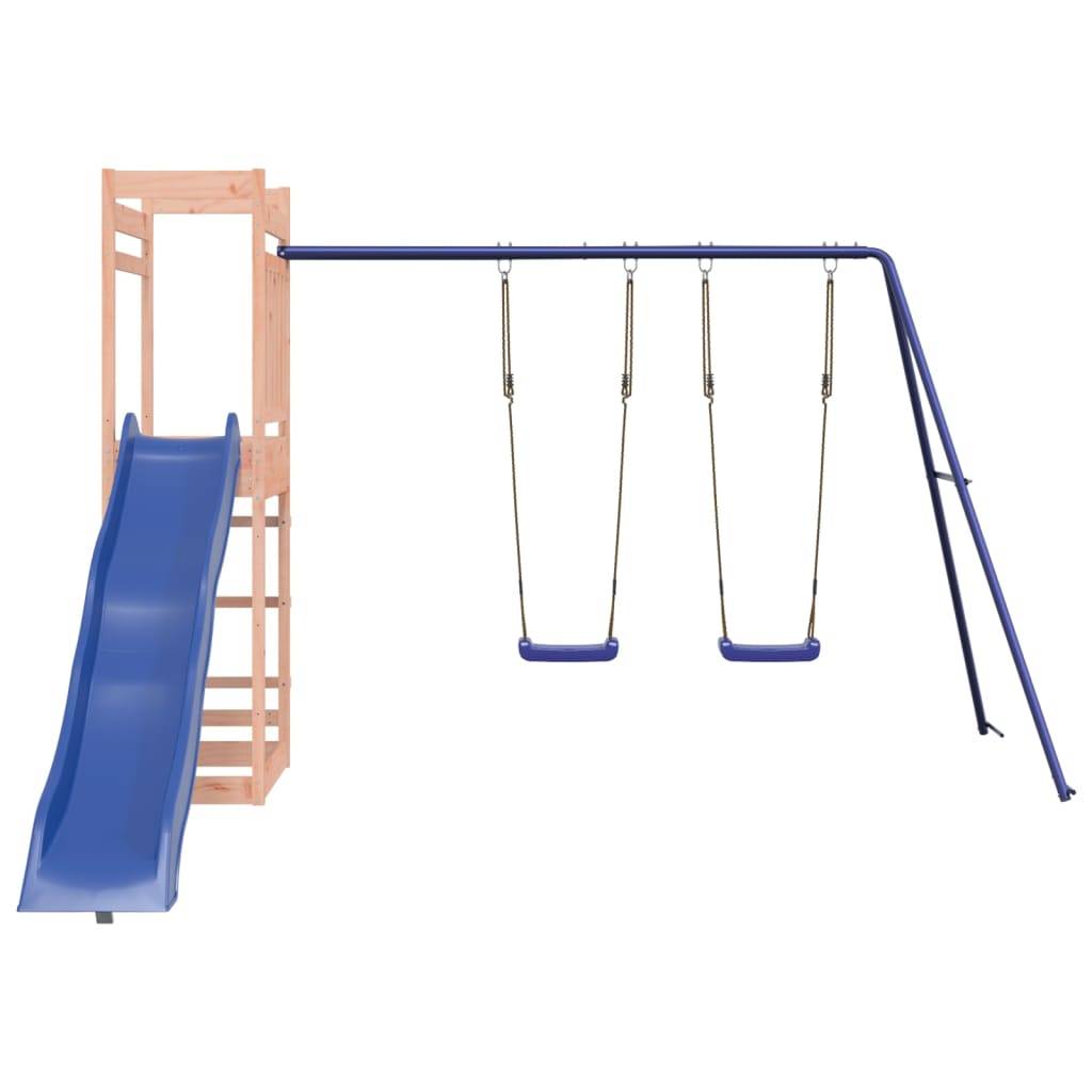 Helloshop26 - Aire de jeux d'extérieur balançoires toboggan portiques robuste jeux jardin 316 x 349 x 207 cm bois massif de douglas - Imagen 2