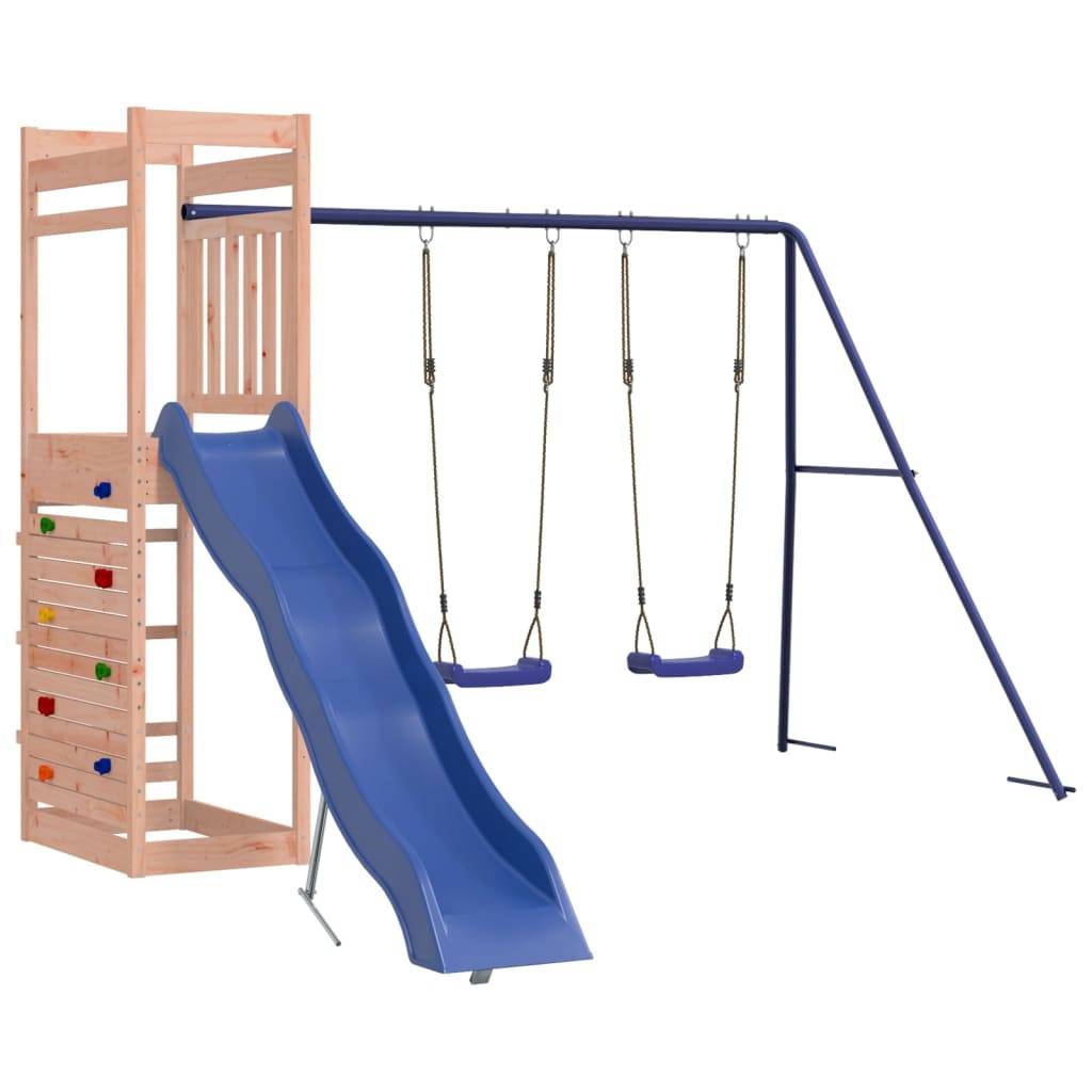 Helloshop26 - Aire de jeux d'extérieur balançoires toboggan portiques robuste jeux jardin 316 x 349 x 207 cm bois massif de douglas - Imagen 3