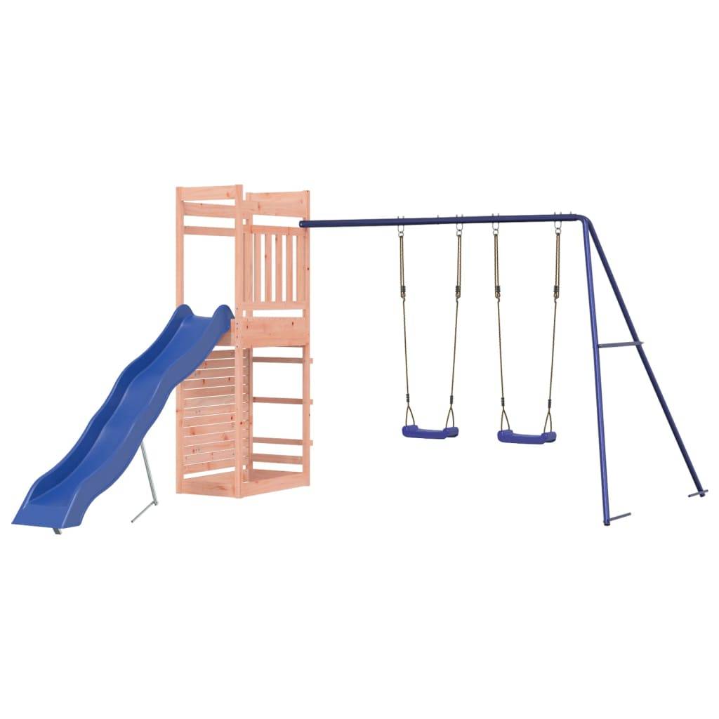 Helloshop26 - Aire de jeux d'extérieur balançoires toboggan portiques robuste jeux jardin 316 x 349 x 207 cm bois massif de douglas - Imagen 1