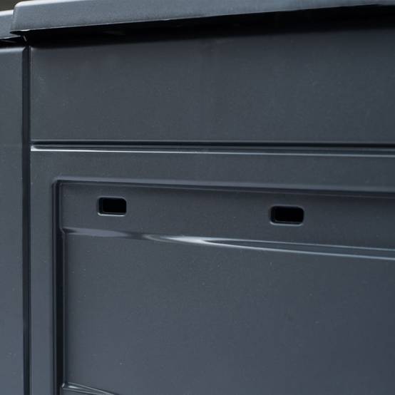 Composteur de Jardin Plastique 260L Déchets Organiques Ventilation Optimale 60x60x73 cm Gris - ComfortXL Outdoor Living - Image 5