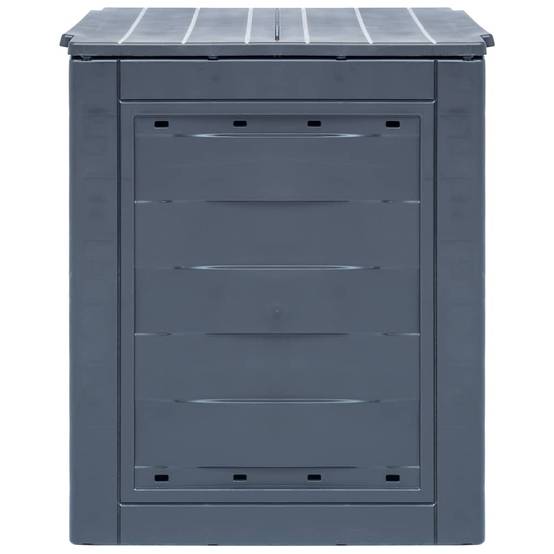 Composteur de Jardin Plastique 260L Déchets Organiques Ventilation Optimale 60x60x73 cm Gris - ComfortXL Outdoor Living - Image 3