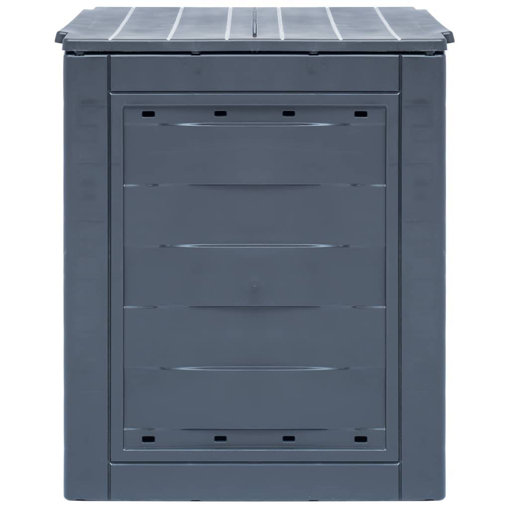Composteur de Jardin Plastique 260L Déchets Organiques Ventilation Optimale 60x60x73 cm Gris - ComfortXL Outdoor Living - Image 3