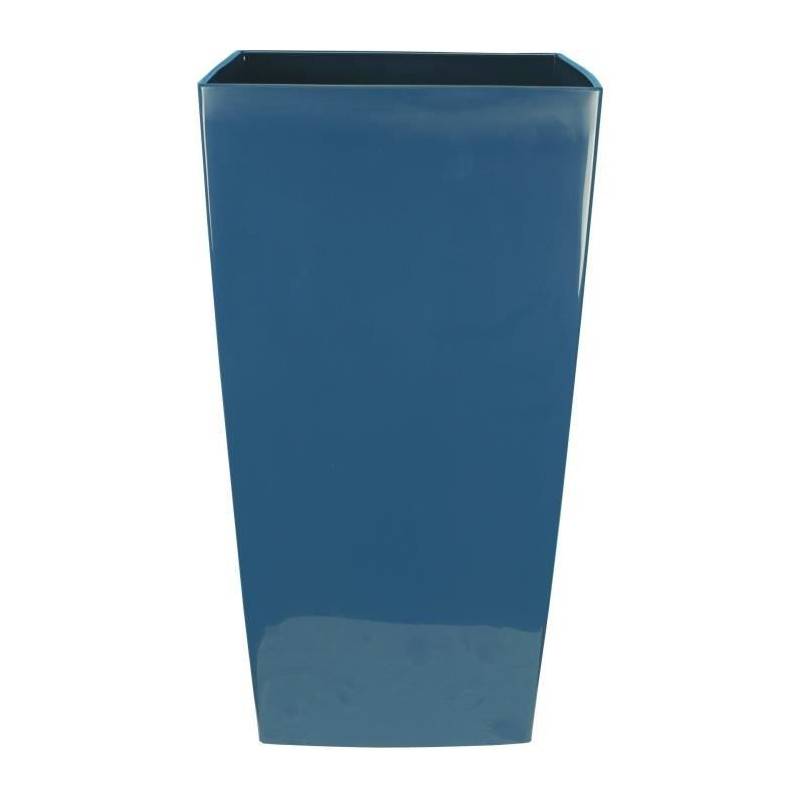 Riviera - Bac A Fleurs Carré Riviera Nuance - Plastique - L38xp38xh69 Cm - Bleu