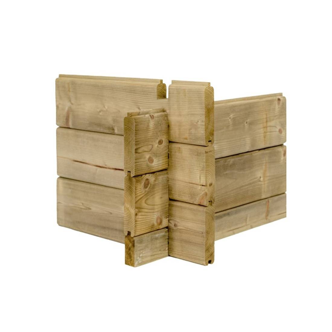 Altanka - Abri de jardin en bois - 6.25m2 - 2.5x2.5m - Traité - Ep. 28mm - Couleur: vert - DOM724 - ALTANKA - Image 6