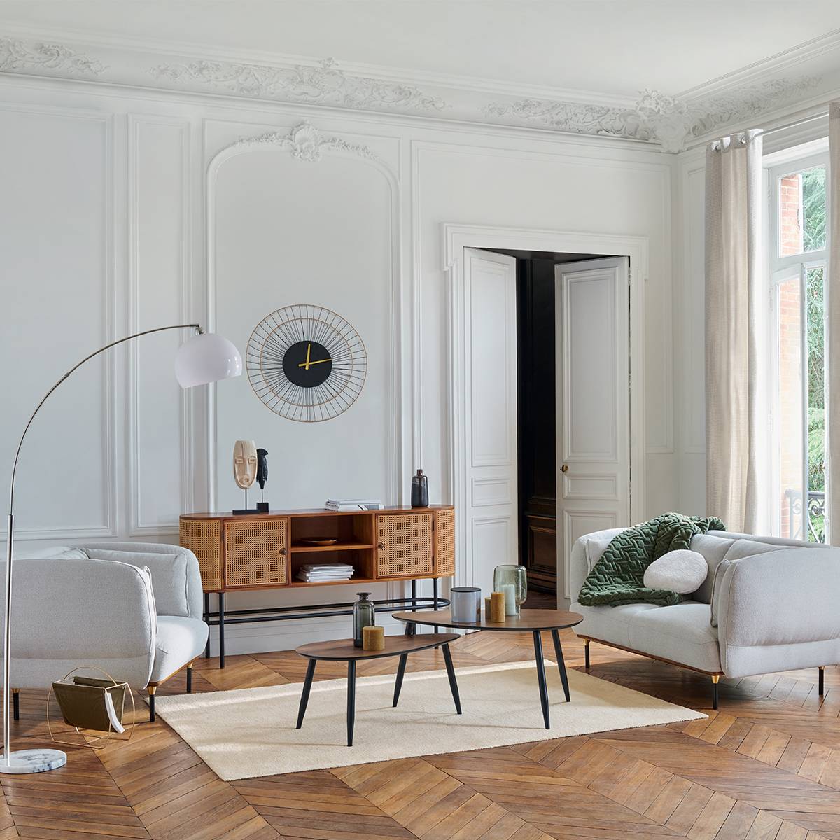 Atmosphera - Tapis "Joanne" blanc ivoire 160x230cm - Atmosphera Créateur d'intérieur - Imagen 1