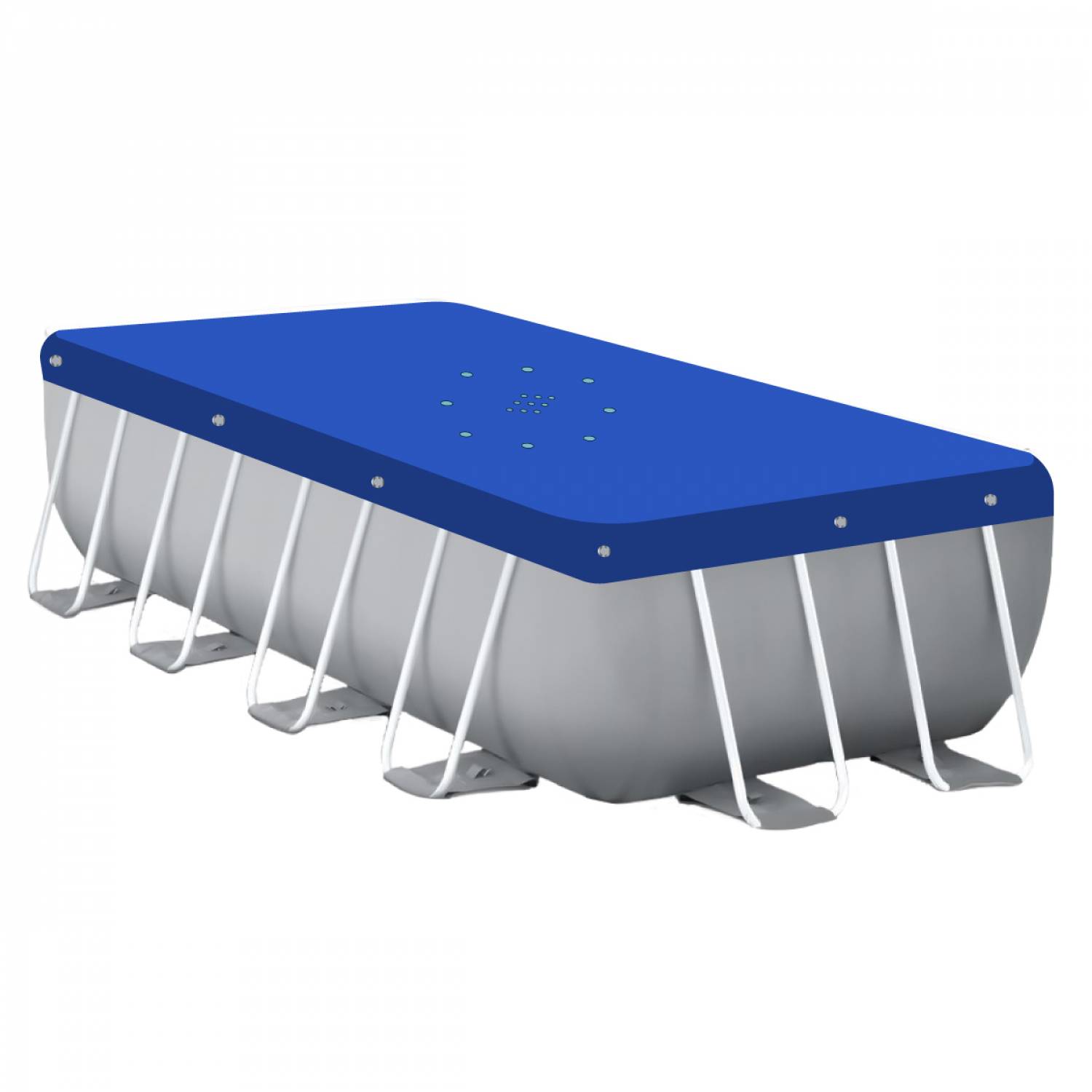 Linxor - Bâche de protection réversible 4 saisons pour piscine hors sol - Rectangle 2 x 4 m - 150 gsm - Bleu et gris - Linxor - Imagen 1