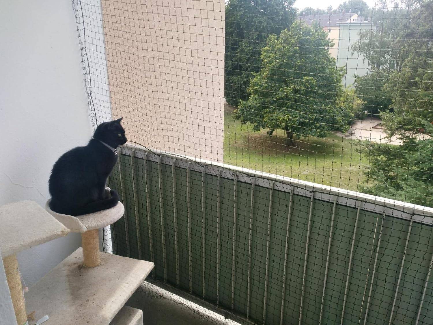 Filet de clôture anti-chute pour chat,filet de protection- 10x3m, Renforcé, Résistant aux Intempéries, Sécurise Balcon, Fenêtres et Terrasses-Lytech - Image 7