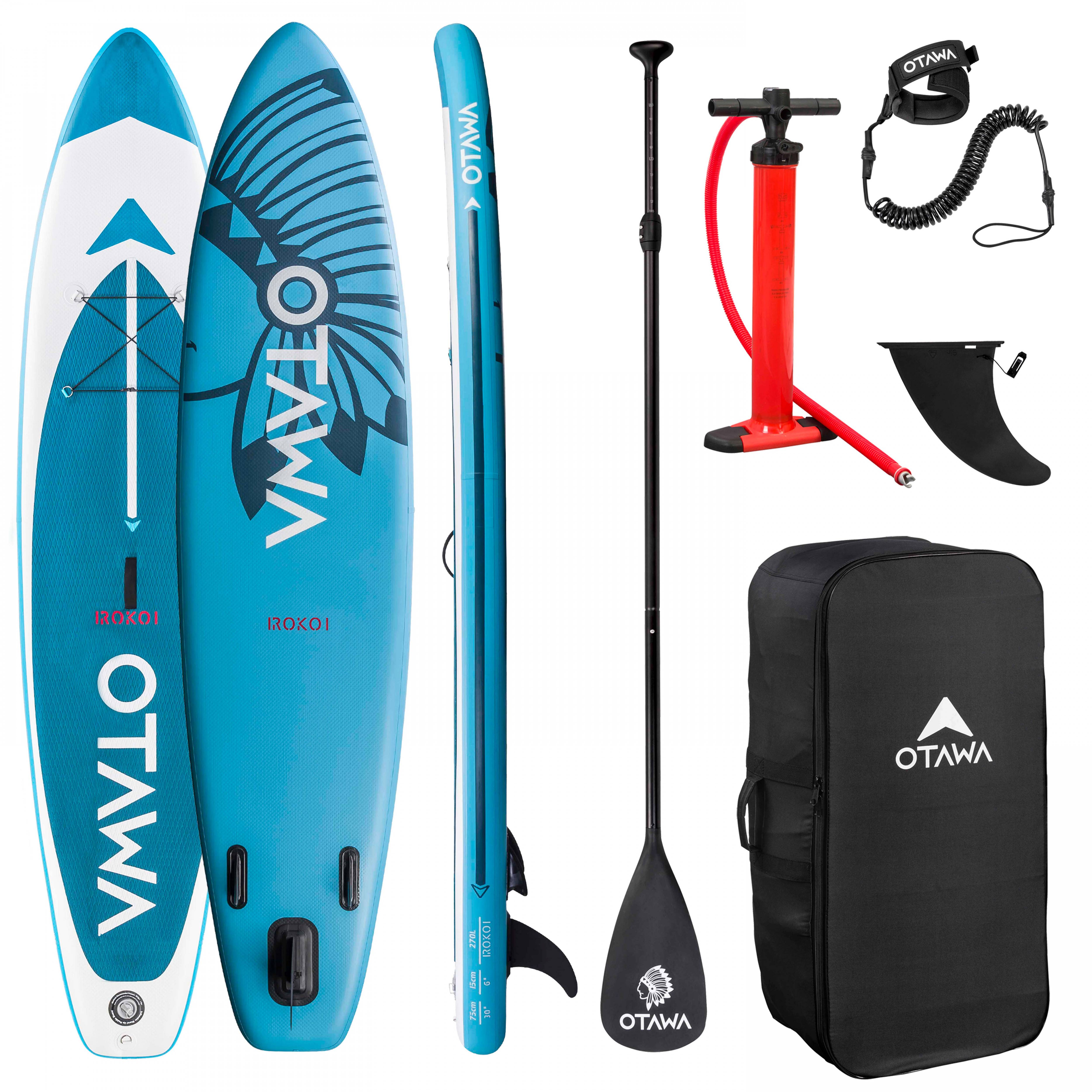 Oviala - Stand up paddle gonflable de randonnée 330 cm Irokoi Otawa - Oviala - Imagen 1