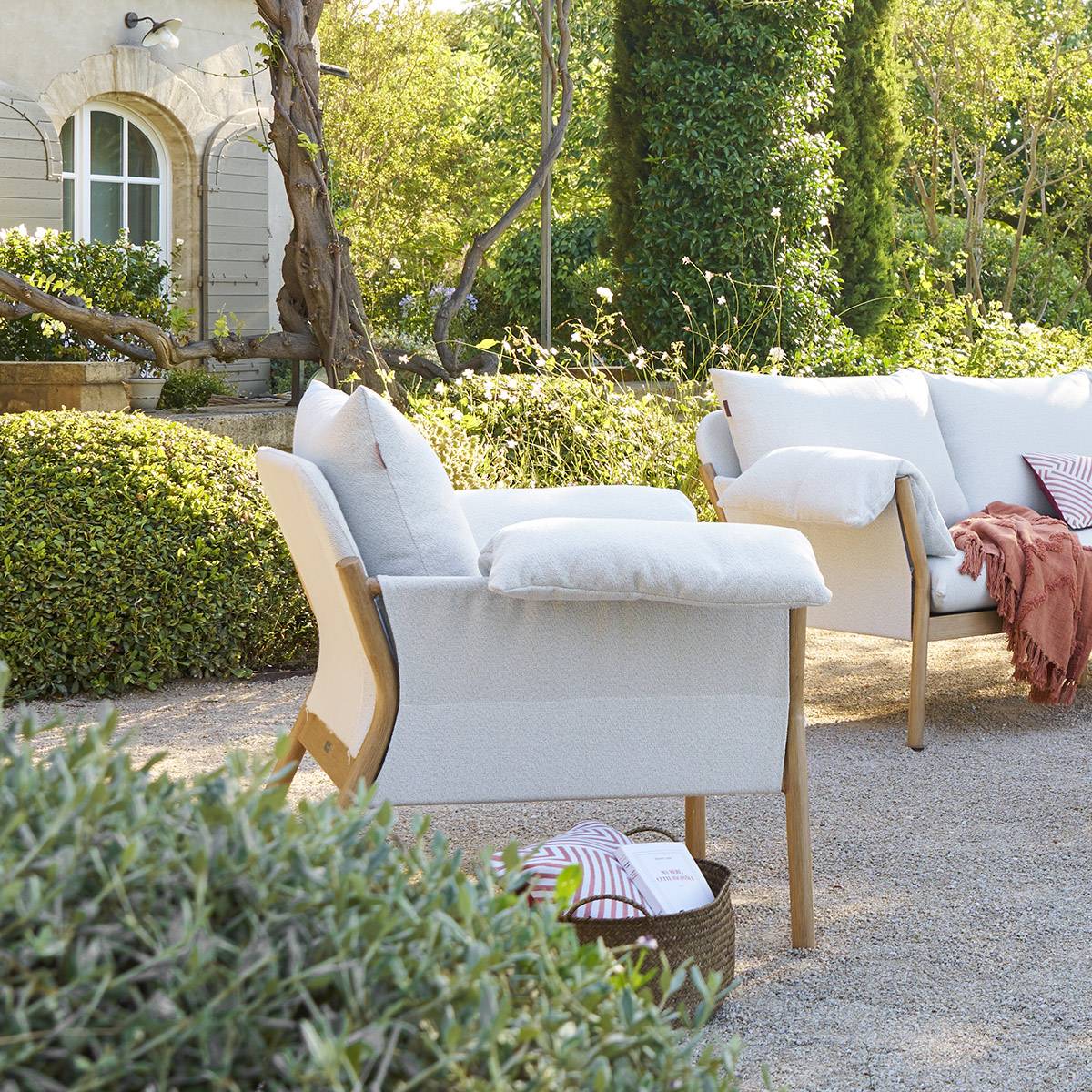 Hesperide - Fauteuil de salon de jardin "Odemilia" gris aluminium et polyester Hespéride - Image 1