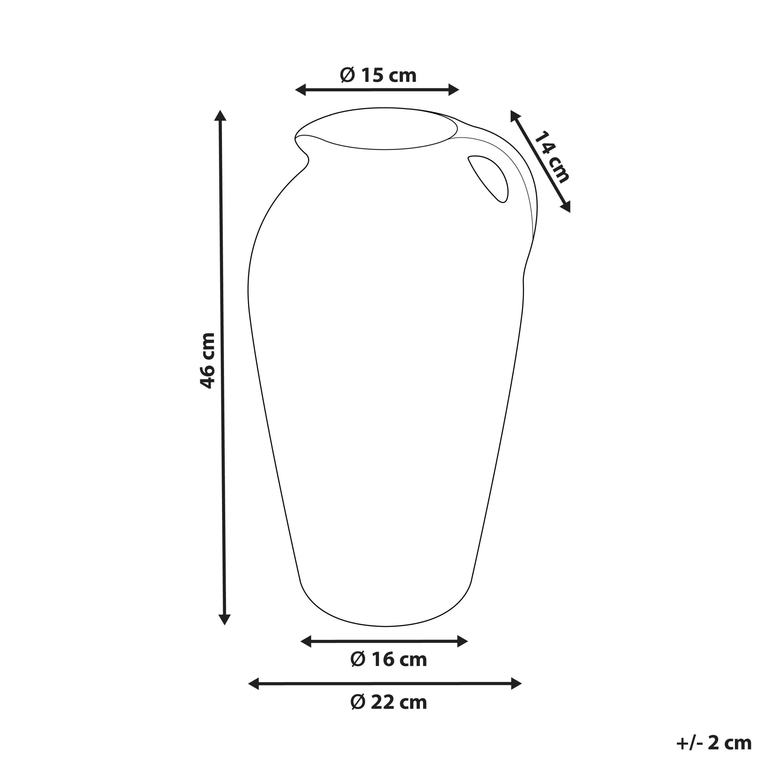 Beliani - Vase décoratif Terre cuite Beige foncé TAIPING - 22x22x46- Beliani - Image 3