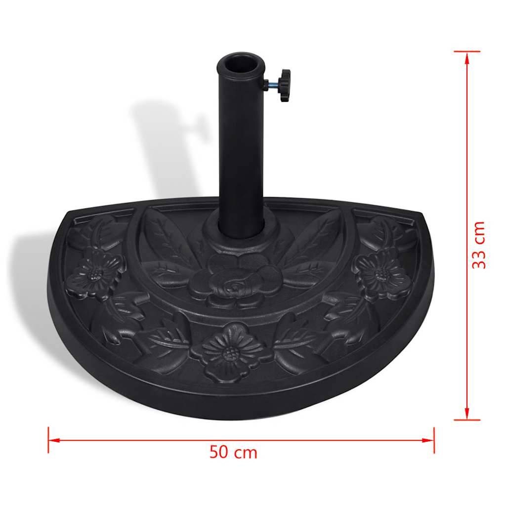 Vidaxl - Socle de parasol demi-rond Résine vidaXL 40820 - Image 7