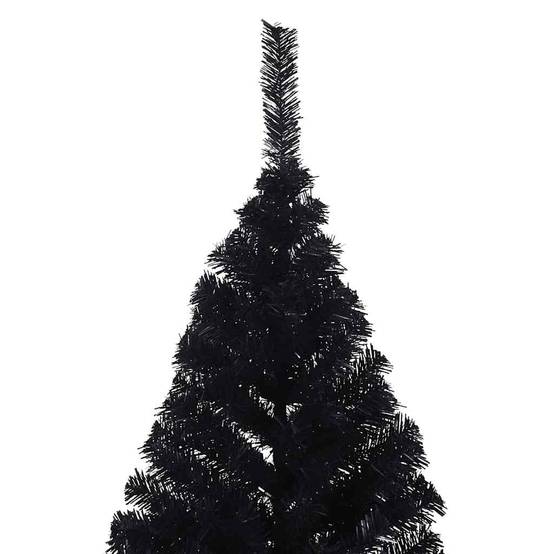 Vidaxl - Demi sapin de Noël artificiel avec support Noir 180 cm PVC vidaXL 344677 - Image 7