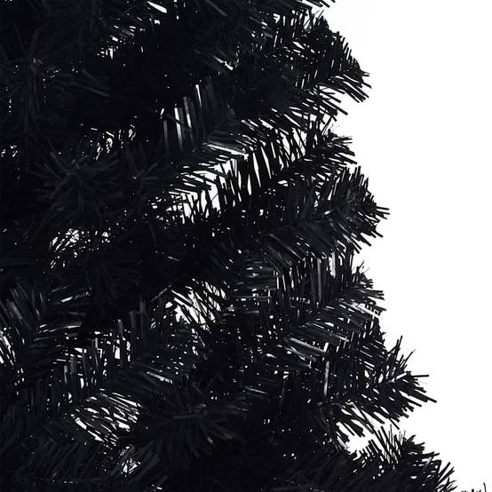 Vidaxl - Demi sapin de Noël artificiel avec support Noir 180 cm PVC vidaXL 344677 - Image 8