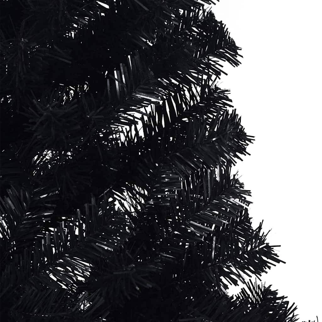 Vidaxl - Demi sapin de Noël artificiel avec support Noir 180 cm PVC vidaXL 344677 - Image 8