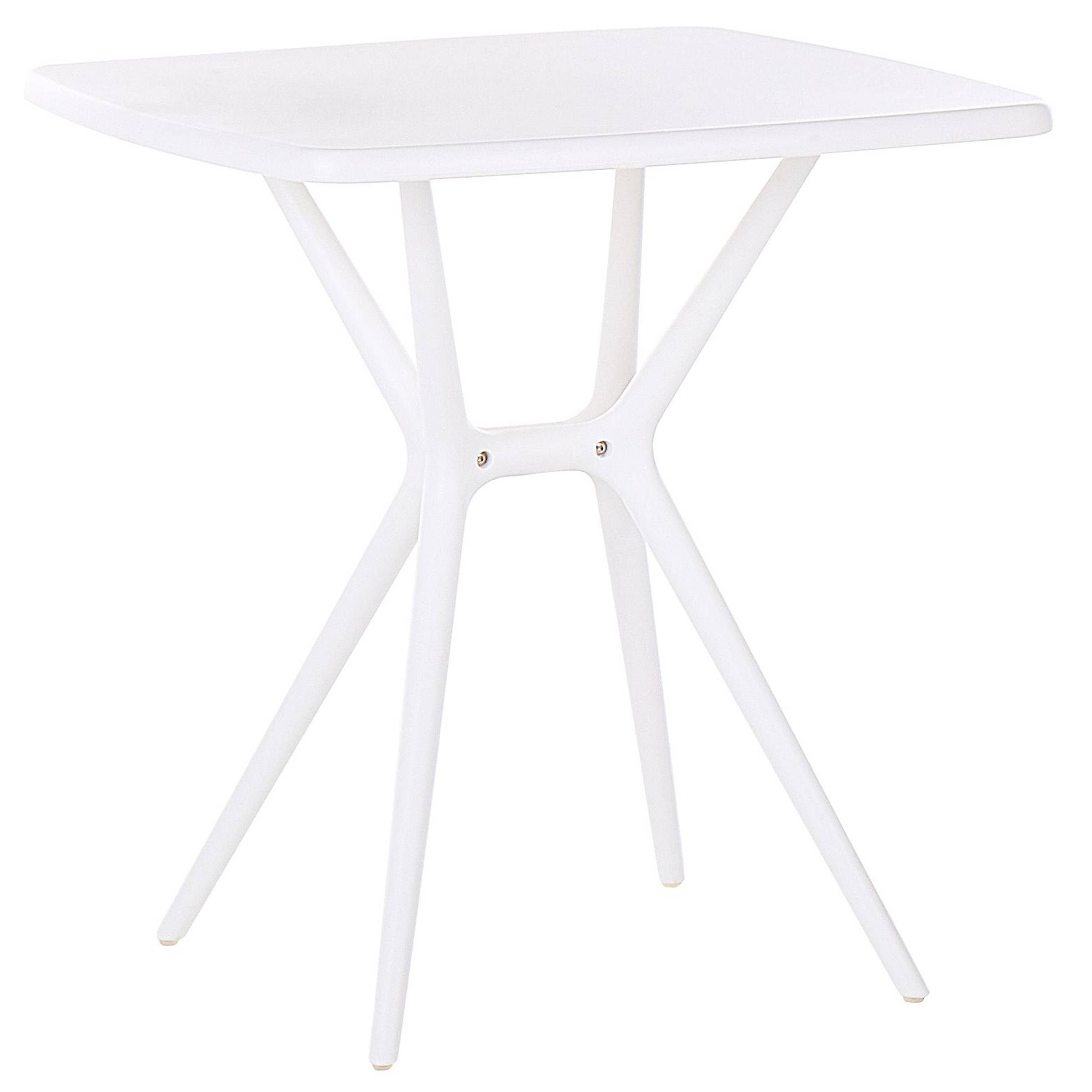Beliani - Set de Bistro Blanc Plastique 2 Chaises Table Moderne Enseble Jardin Meuble de Balcon - Imagen 4