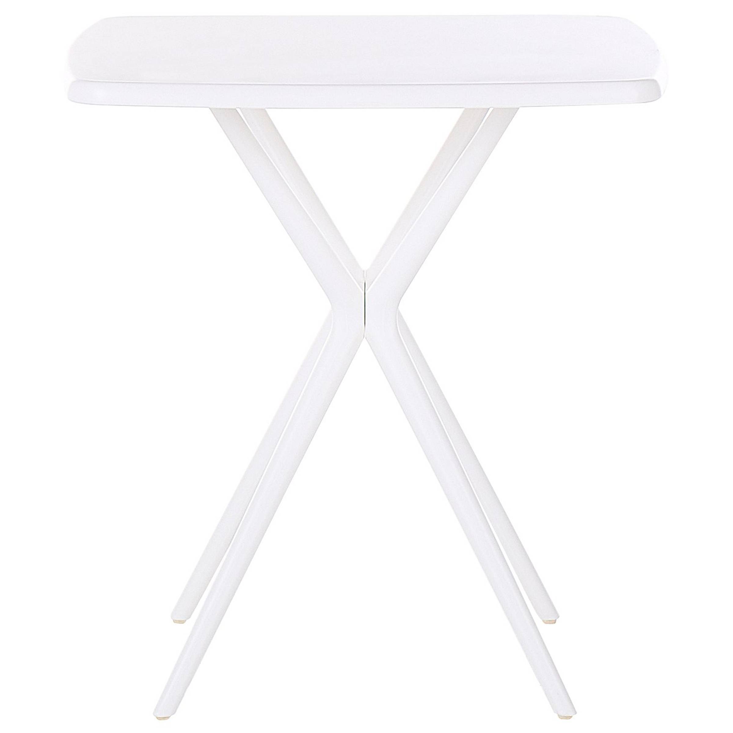 Beliani - Set de Bistro Blanc Plastique 2 Chaises Table Moderne Enseble Jardin Meuble de Balcon - Imagen 5