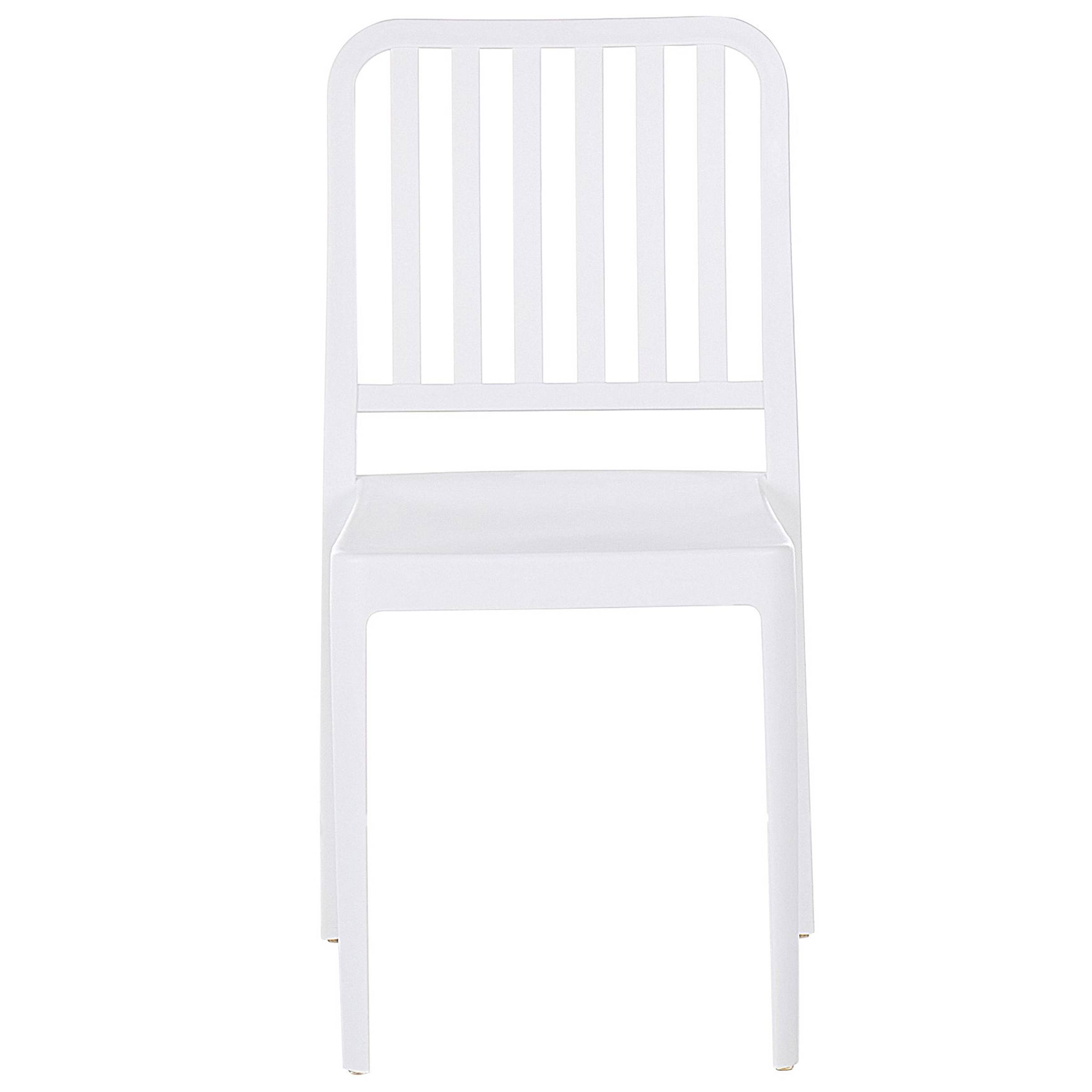 Beliani - Set de Bistro Blanc Plastique 2 Chaises Table Moderne Enseble Jardin Meuble de Balcon - Imagen 9
