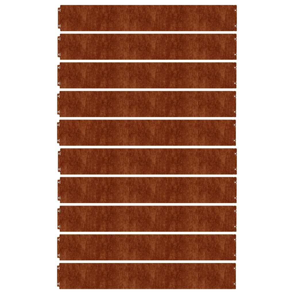 PANGIVO - Bordure de pelouse acier patiné rouillé 103 x 15 cm, Poids:7.24kg - PANGIVO - Image 4