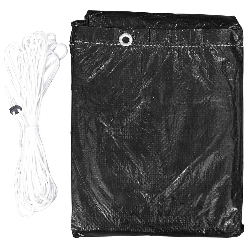 Lot de 2 Housses Salon de Jardin d'Angle en L PE Étanche Anti-UV pour Canapé d'Extérieur Noir 250x250x90cm – ComfortXL Outdoor Living - Image 5