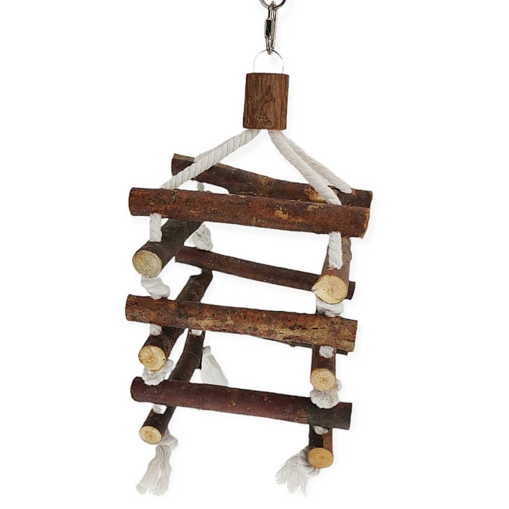 Trixie - Trixie - Tour d'échelle de corde, en bois d'écorce, 40cm, pour oiseaux. - Imagen 2