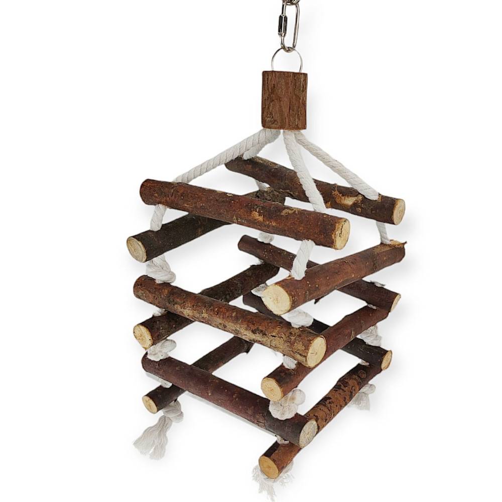 Trixie - Trixie - Tour d'échelle de corde, en bois d'écorce, 40cm, pour oiseaux. - Imagen 1