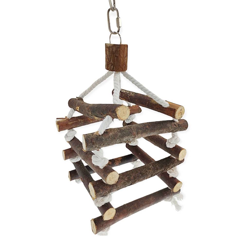 Trixie - Trixie - Tour d'échelle de corde, en bois d'écorce, 40cm, pour oiseaux. - Imagen 3