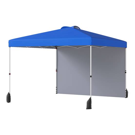 Tonnelle de Jardin 3X3 M avec Paroi Latérale, Tente Réception Pliant avec Sac à Roulettes & 4 Sacs de Sable Toit Aéré, pour Fête Camping - Image 1