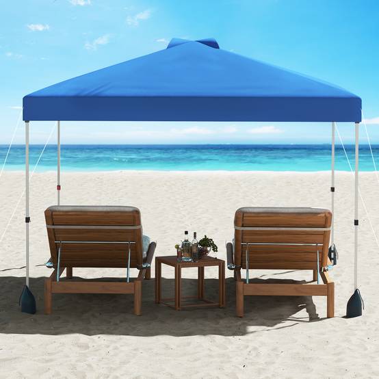 Tonnelle de Jardin 3X3 M avec Paroi Latérale, Tente Réception Pliant avec Sac à Roulettes & 4 Sacs de Sable Toit Aéré, pour Fête Camping - Image 2