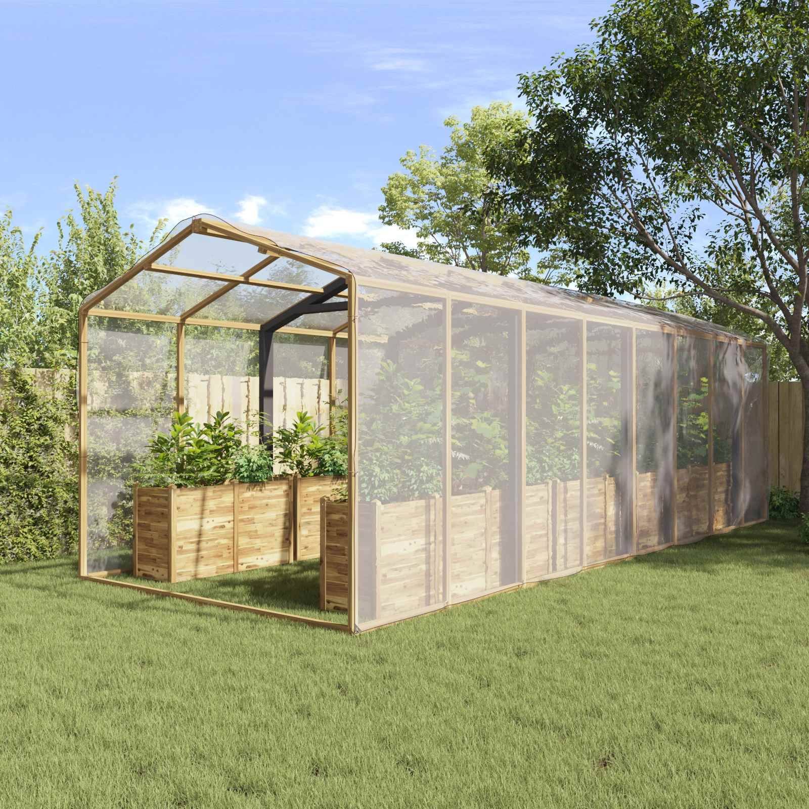 Vidaxl - Couverture pour plantes 6 x 8 m PE Transparent vidaXL 3429289 - Image 1