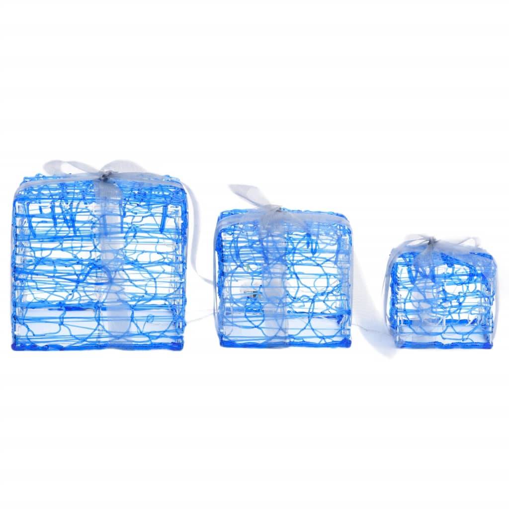 3 pcs Boîtes-cadeaux de Noël décoratives - Décoration Pour Noël Acrylique Blanc froid - Image 5