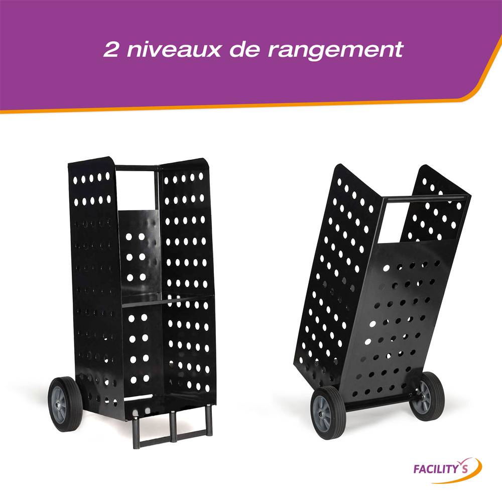 Chariot Porte-bûches Extérieur Terre Jardin - Capacité 50 Kg, Roues Pleines