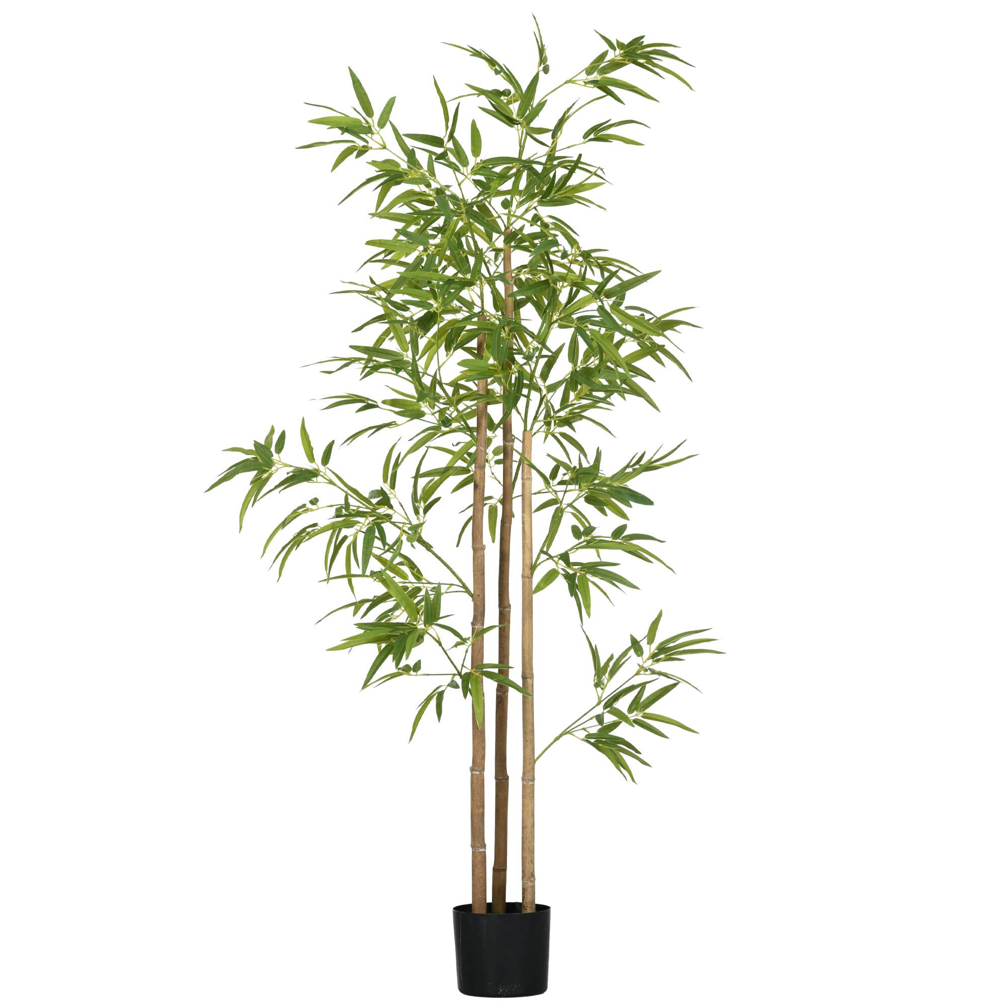 Bambou artificiel plastique vert 17 x 17 x 180 cm - PANGIVO - Image 1